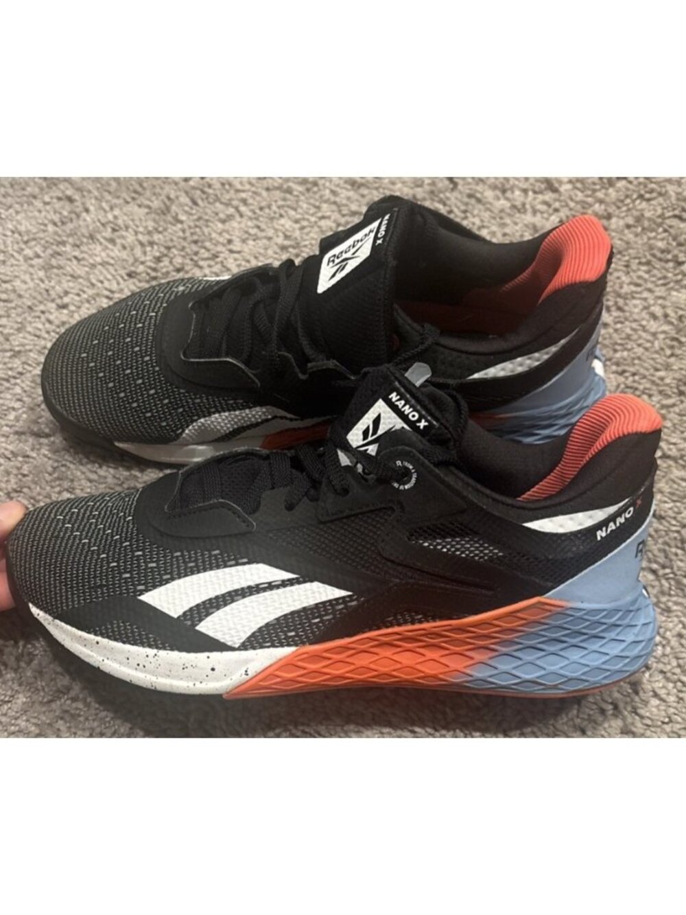 Reebok Nano X Men's Size 8.5 Black Red Training Shoes EF6749